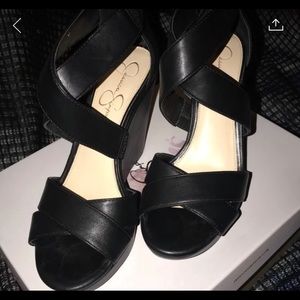 Black Jessica Simpson wedges